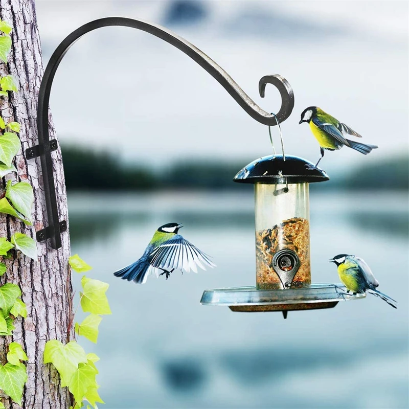 Hanging Plant Bracket Hand-Forged Iron Plant Hook Indoor Outdoor