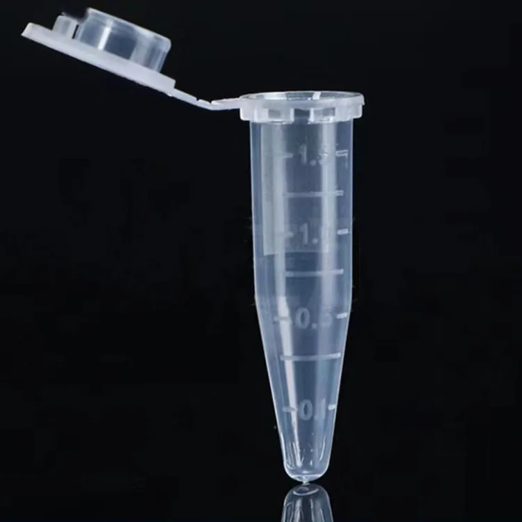China Yiwu Small Commodities 1.5ml Centrifuge Tube Storage with Top Cover and Round Bottom EP Tube with Scale