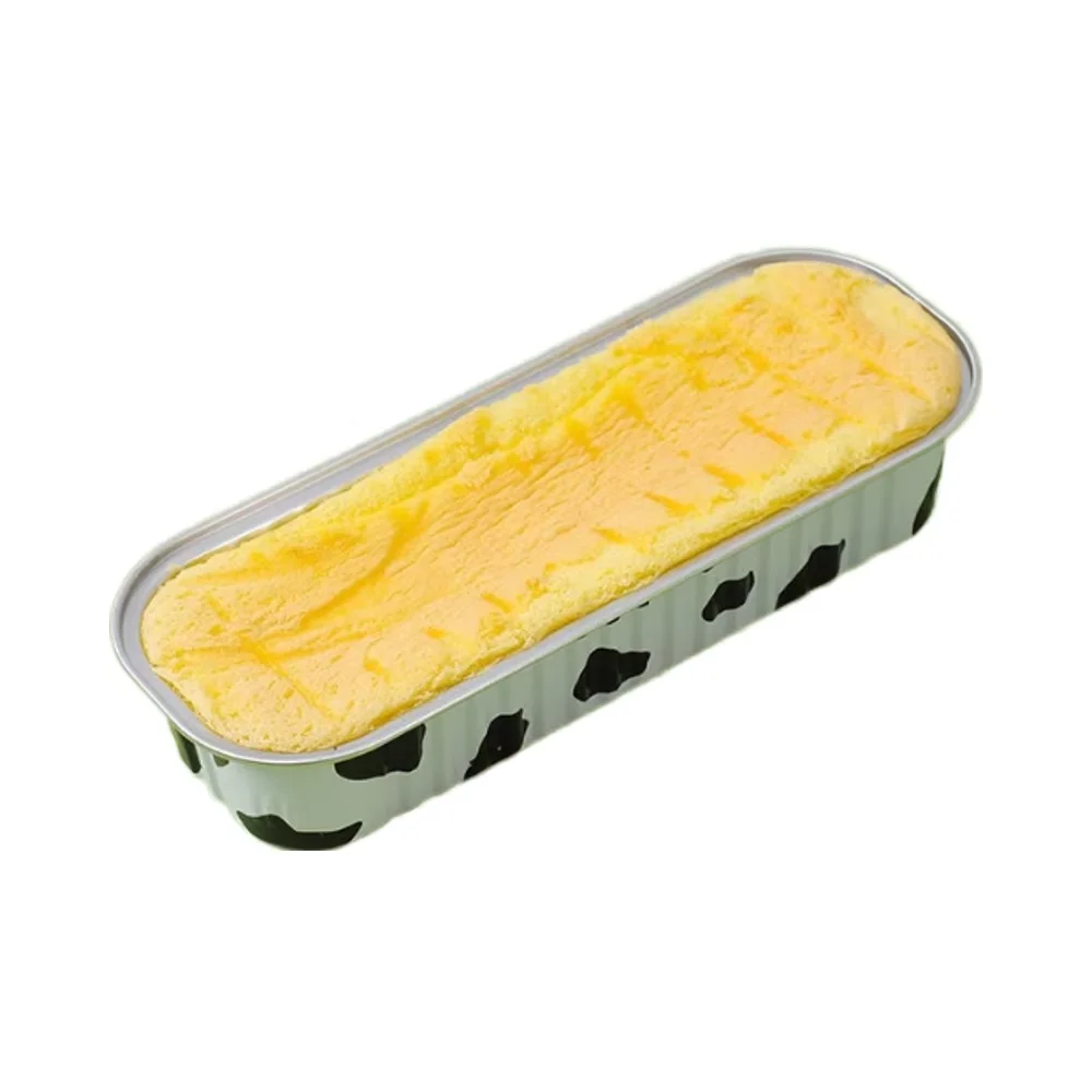Portable 200ml Aluminum Foil Tray 166mmx64mmx31mm Rectangular Small Pan for Baking baked bread durian box food grade meal box
