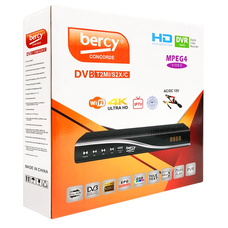  BERCY-CONCORDE высокое качество DVB-T2 + S2 декодер 1080P COMBO dvb t2 s2 приемник с youtube cccam