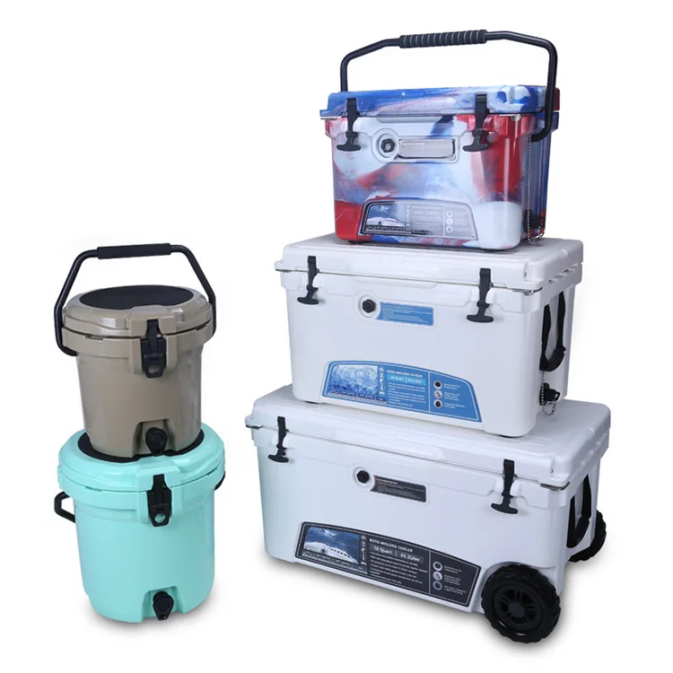 35QT hard fishing sided plastic ice cooler large capacity  ROTR3500 insulated hard cola bottle lunch delivery cooler box
