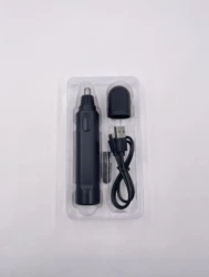 Новинка 2022, электрический триммер для волос в ушах и носу, серый перезаряжаемый триммер для волос в носу