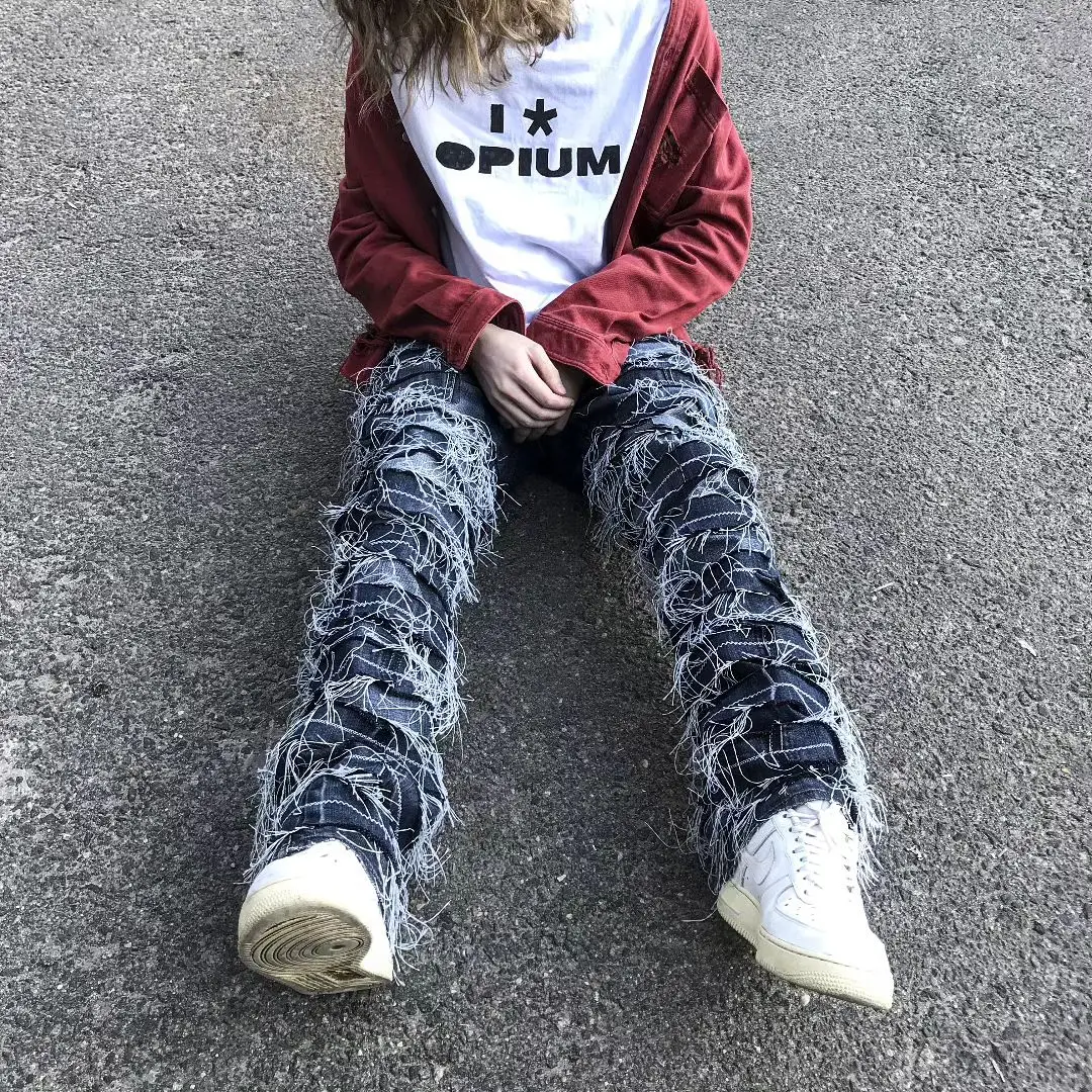 Zhuoyang Garment Manufacturer Wholesale High Quality Custom Fabric Layering Fashion Clothes Jeans Pants For Men