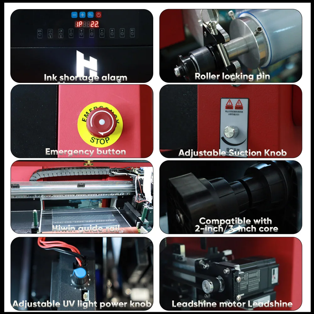 Hanrun paper A3 uv dtf printer sticker roll to roll 30cm with dual XP600 printheads small uv dtf printer