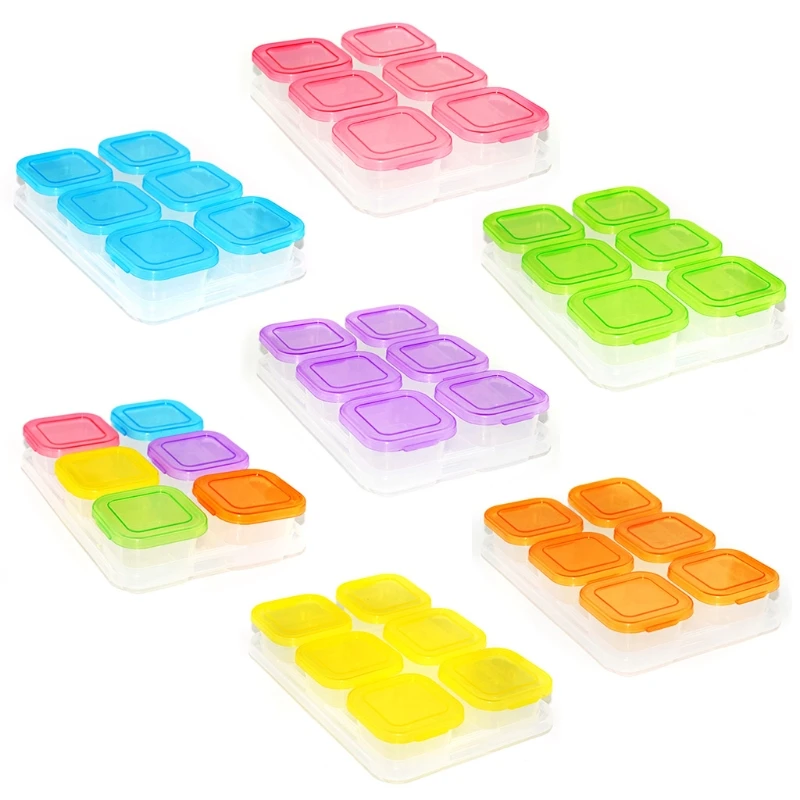 Made of PP with food grade BPA free Baby Food Organizer Storage Plastic Containers Freezing Cubes Tray Pots Freezer