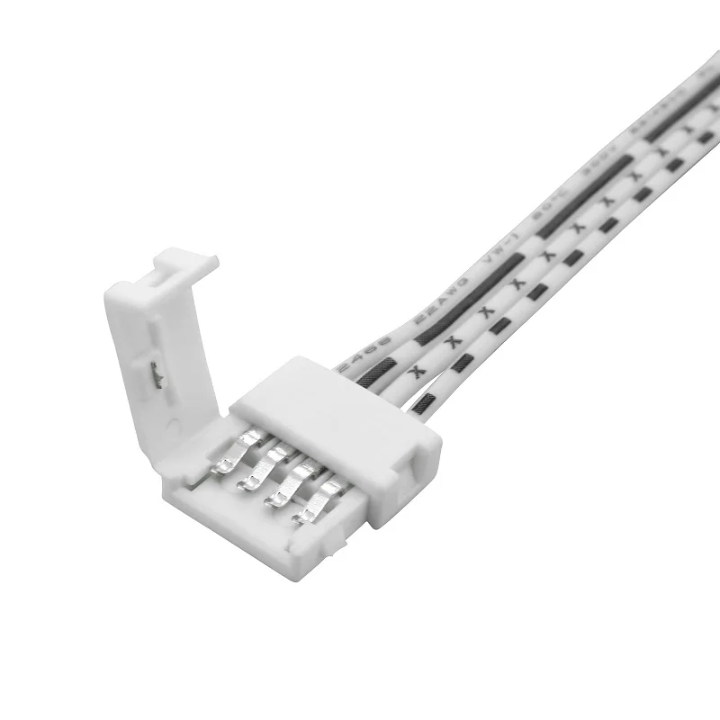 LED Strip Light Connector RGB 4 pin wire CL3R Cable Clip Solderless mini RGB connector for led