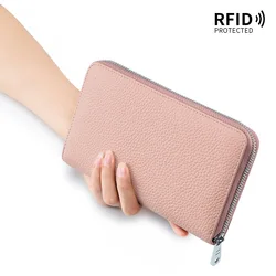 BOSHIONCASE Hot Sale Pu Leather Passport  zipper Card Hard Holder for Ladies