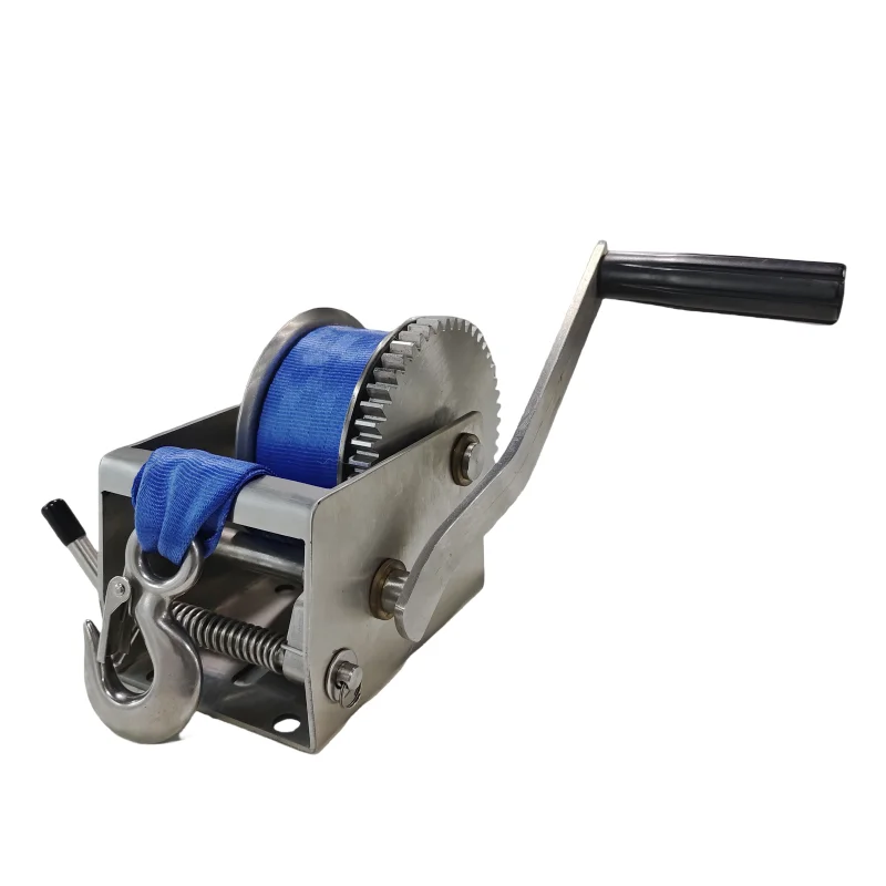 1500bs портативная ручная лебедка для судового прицепа с лямкой или стальной трос ручные лебедки