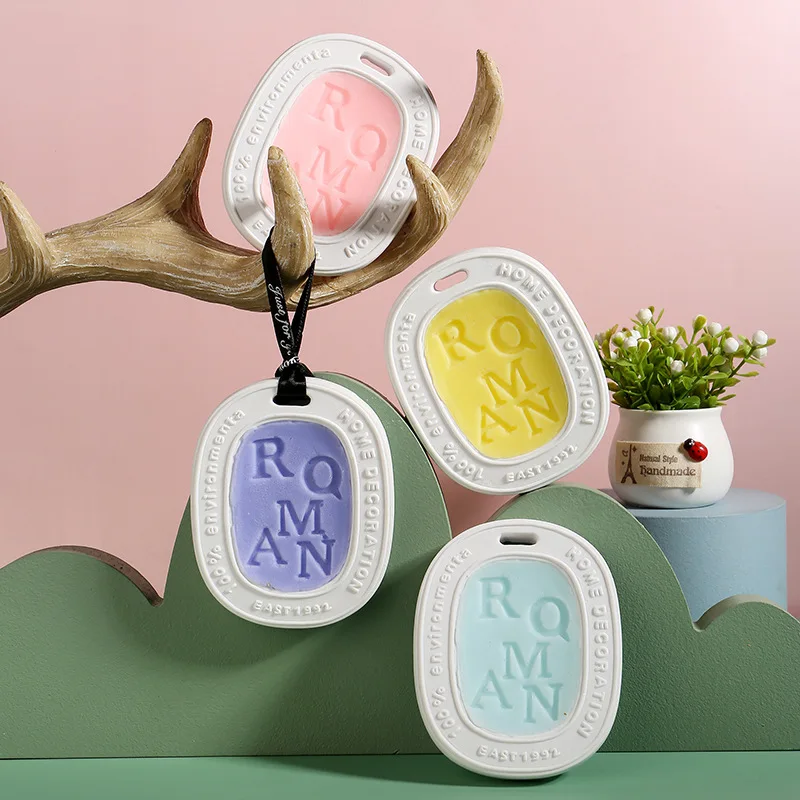 Handmade Decorative Hanging Aromatherapy Paraffin Ceramic Aroma Stone Diffuser for Wardrobe Car