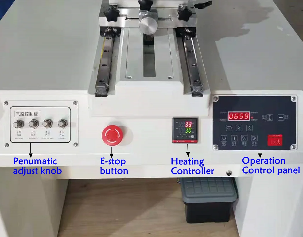 
New style Hot stamping machine for paper leather plastic products Hot sale running table hot stamping machine 