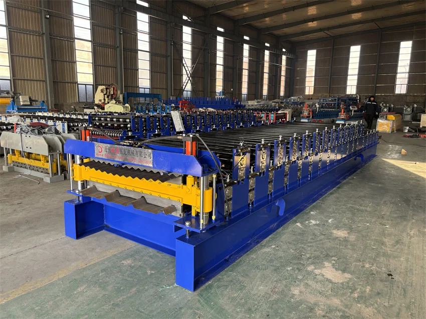 Bending Roof Construction Equipment Color Steel Plate Corrugated Iron Cold Galvanizing Aluminium Roofing Sheet Making Machine
