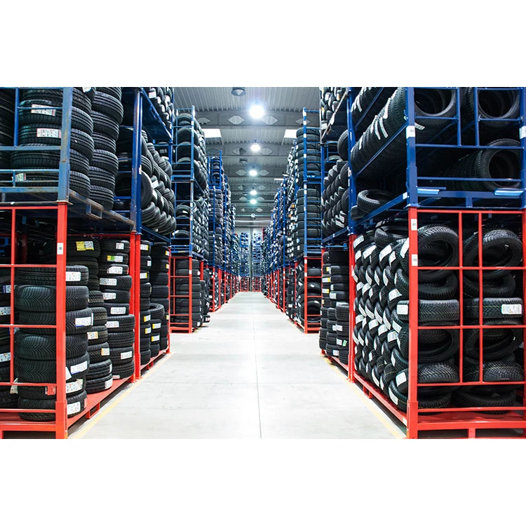 Midwell Wholesale Stacking Durable Truck Car Warehouse Mobile Adjustable Storage Metal Tire Racks