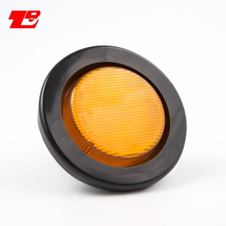 2.5 Inch Round Trailer Led Side Marker and Clearance Lights 3 Diodes w Grommet Waterproof 2.5 Round Led Marker Lights
