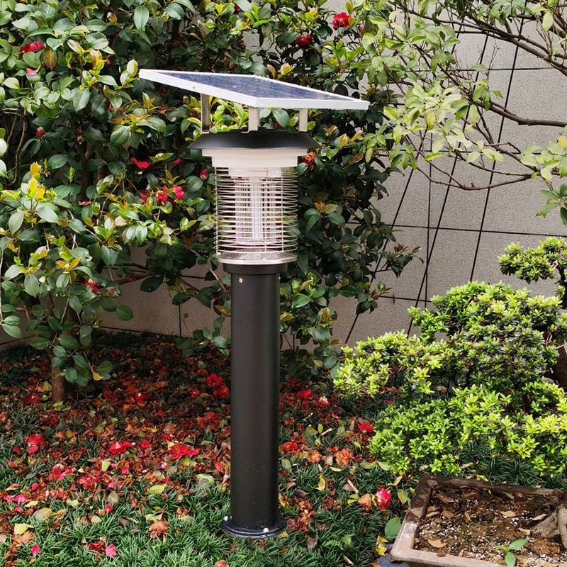 Mosquito Repellent Killer Lamp Solar Powered Outdoor Garden LED Light Pest Bug Zapper outdoor