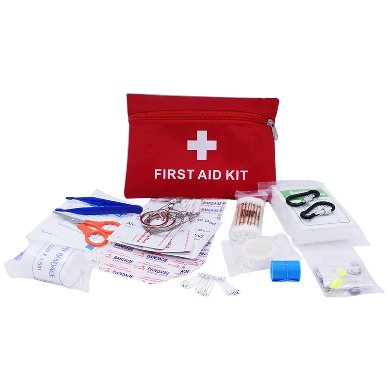 
Mini Bug Out Bag Survival First Aid Kit Emergency Silicone Tourniquet With Carabiner 