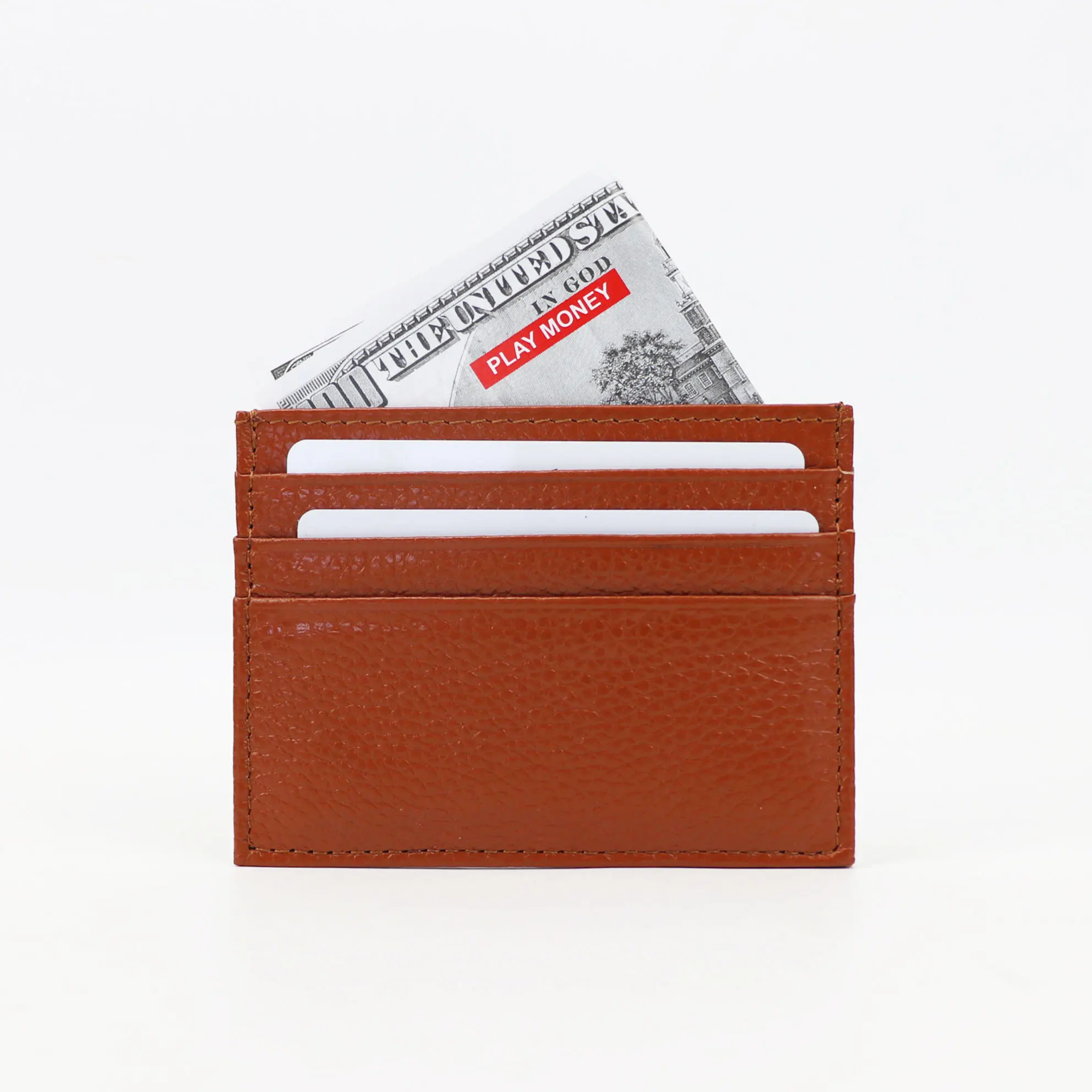 small moq custom logo hot selling slim smart genuine leather credit card holder cardholder purse card sleeve cards wallet