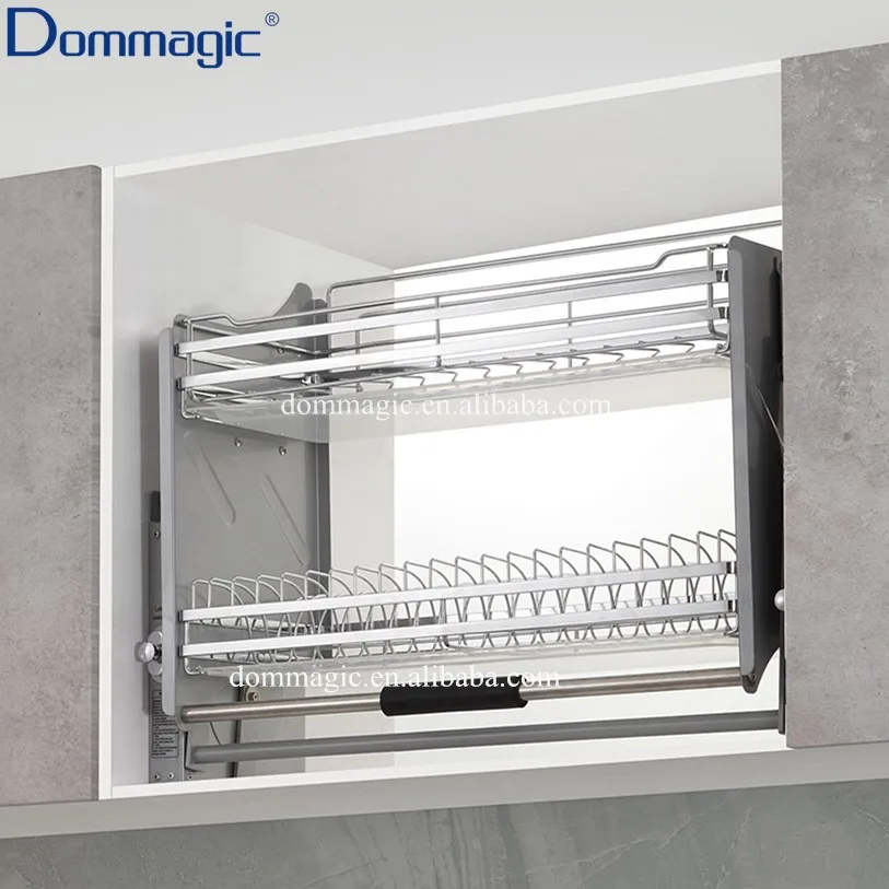 Kitchen Cabinet Door Lift Fitting System Spring Gas Soft Stop Folding Door Support Adjustable Length Lift-up Door Stay D5013