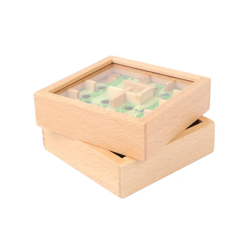 Chinese Manufacturer Cheap Early Learning Football Maze Game Kids Wooden Toys Educational