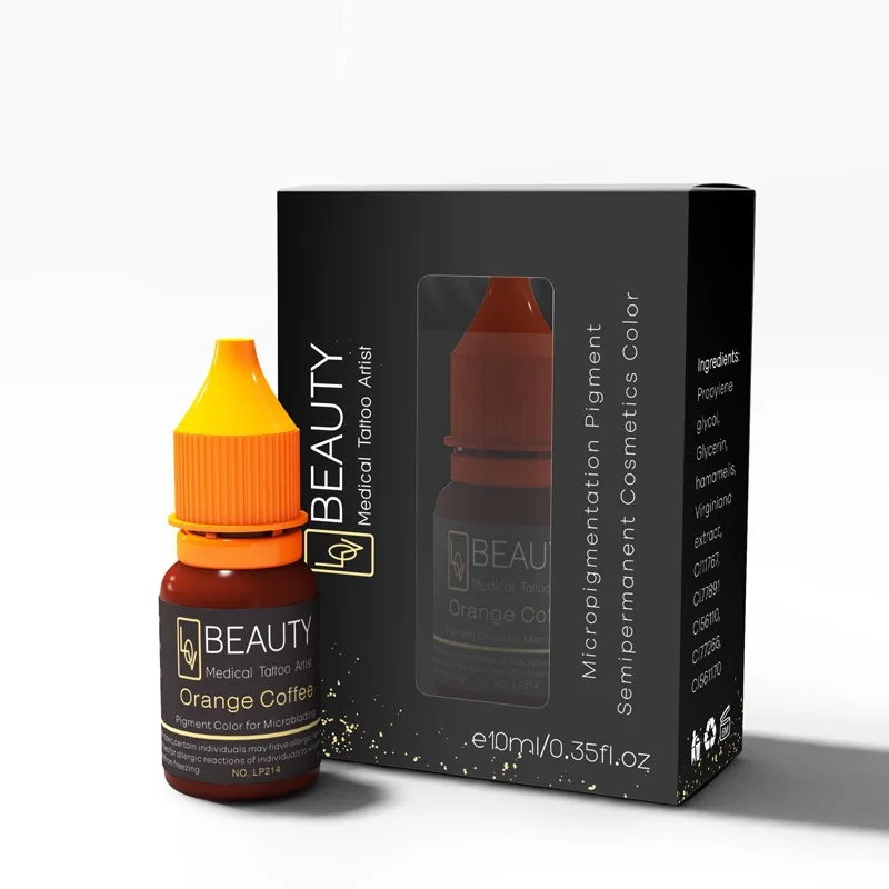 OEM Brand Organic Liquid Micropigmentation Lip Eyebrow Micro Color Permanent Makeup Tattoo Ink Pigment for PMU Beauty Studio