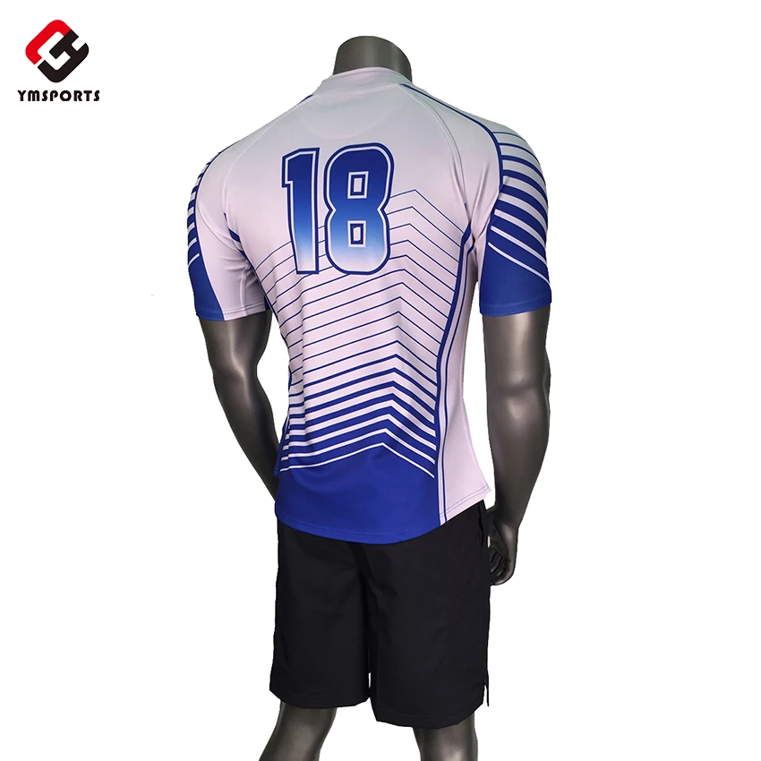 High quality custom sublimation quick dry fit rugby shirt for your team