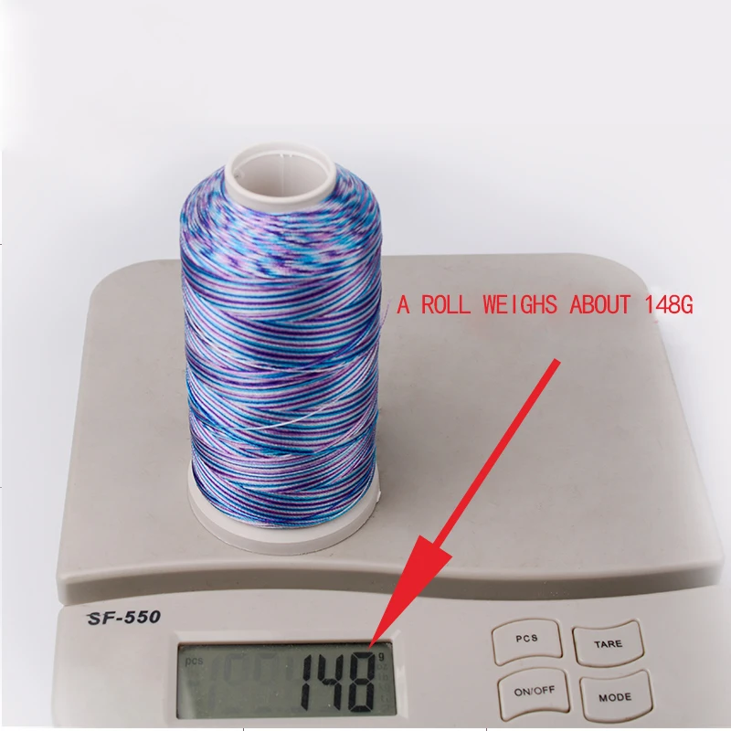 
LONGJIE 9 colors 210D rainbow polyester thread for weaving crafts and tassel 