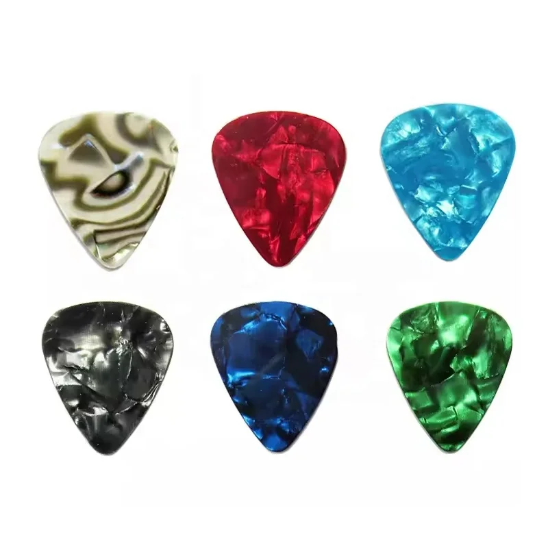 Wholesale Custom Clear Sublimation Plectrum Pink Heart Shaped Guitar Thumb Picks