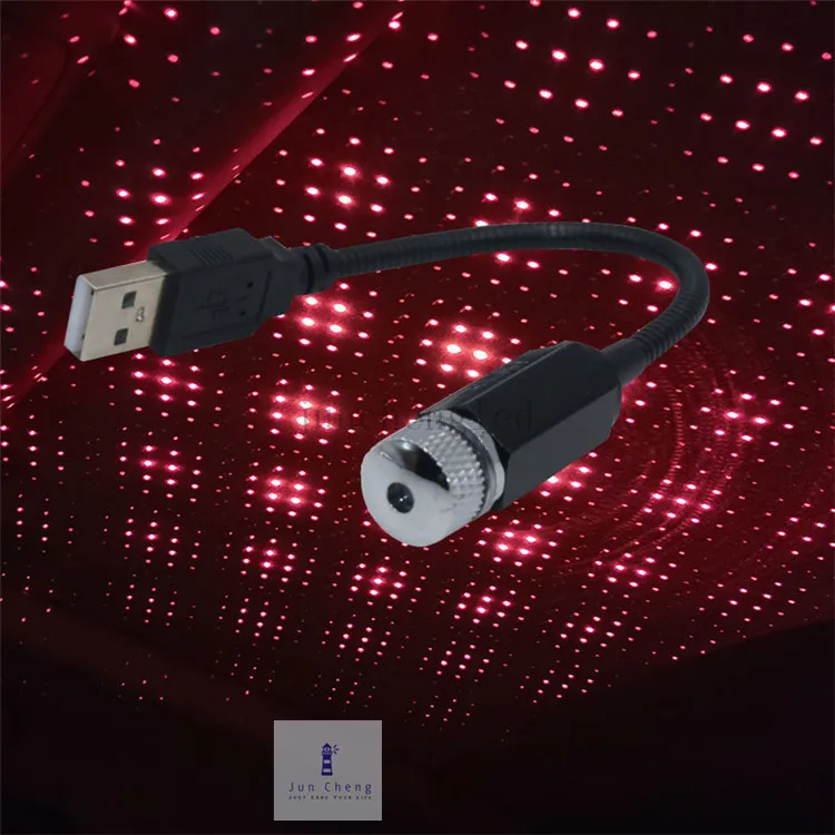 Производители Дунгуань поставляют бесплатную установку USB автомобильная проекционная лампа звезда Модифицированная Автомобильная внутренняя атмосферная на