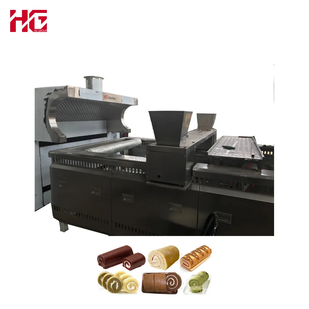 Cake Baking Manufacturing Equipment Automatic Layer Cake Bakery Equipment Stainless Custard Cake Production Line