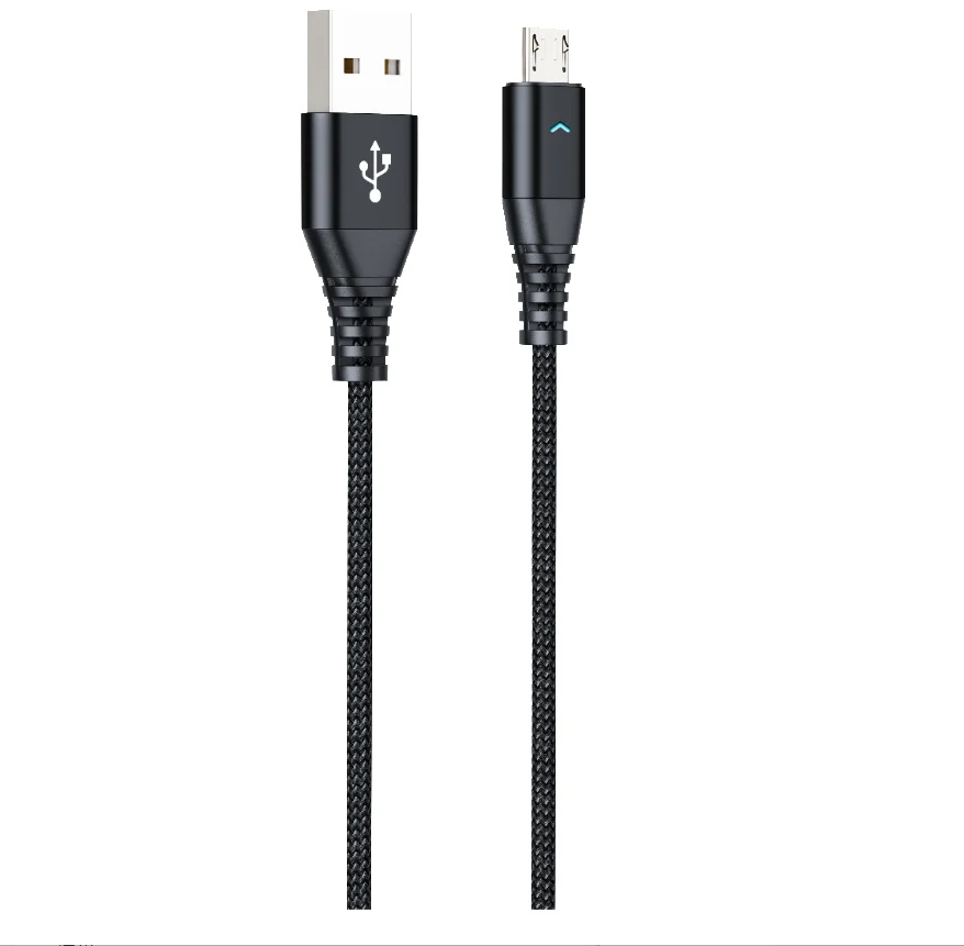Motivo H21 красный 2.8A 120 см с дышащими ”световыми индикаторами USB кабель с нейлоновой оплеткой зарядный кабель для передачи данных для телефонов на базе Android с Bluetooth модели