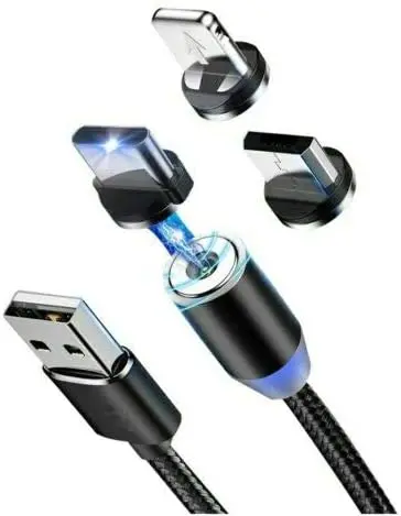 Горячая Распродажа 3 в 1 Магнитный 3A кабель для быстрой зарядки Micro Usb Type C передачи данных телефона Samsung Android