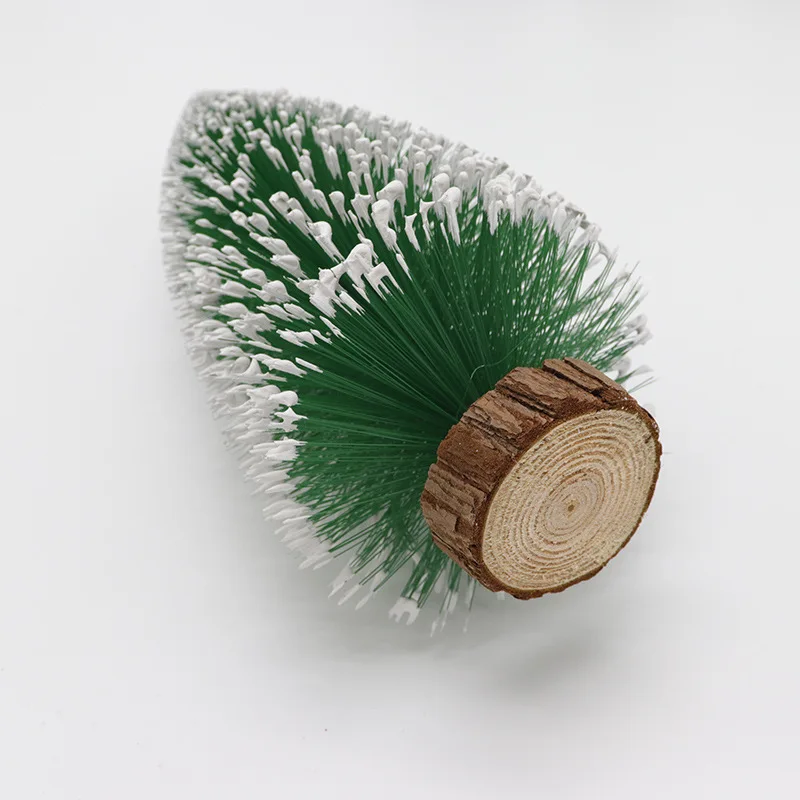 Wholesale Mini Christmas tree bottle brush Christmas tree with heavy wood base