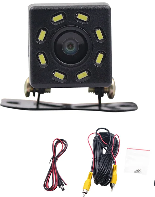 8 LED light night vision car reverse camera backup camera rear view camera
