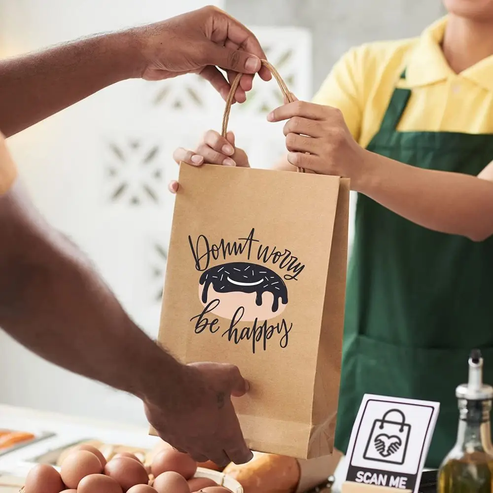 KM packaging bags custom printed shopping paper bags with your own logo