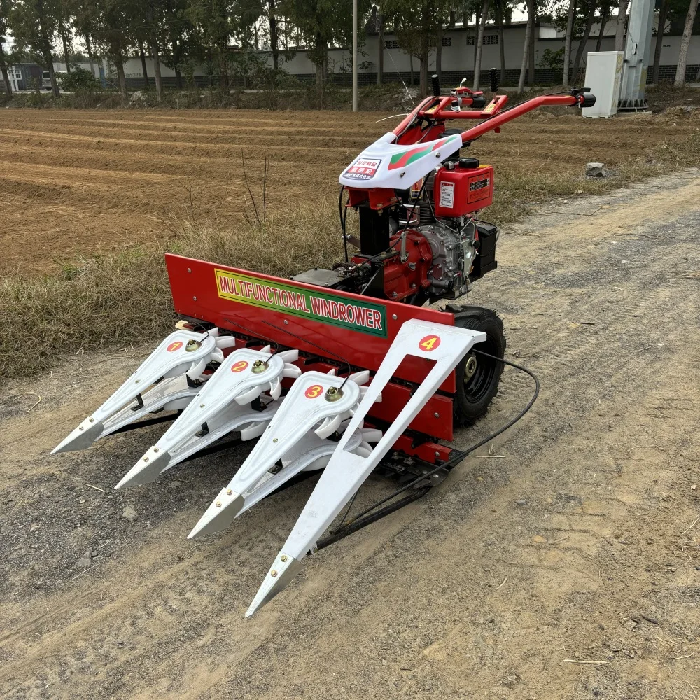 Hand Pushed Mini Harvester Used For Multifunctional Crop Harvesting On Farms