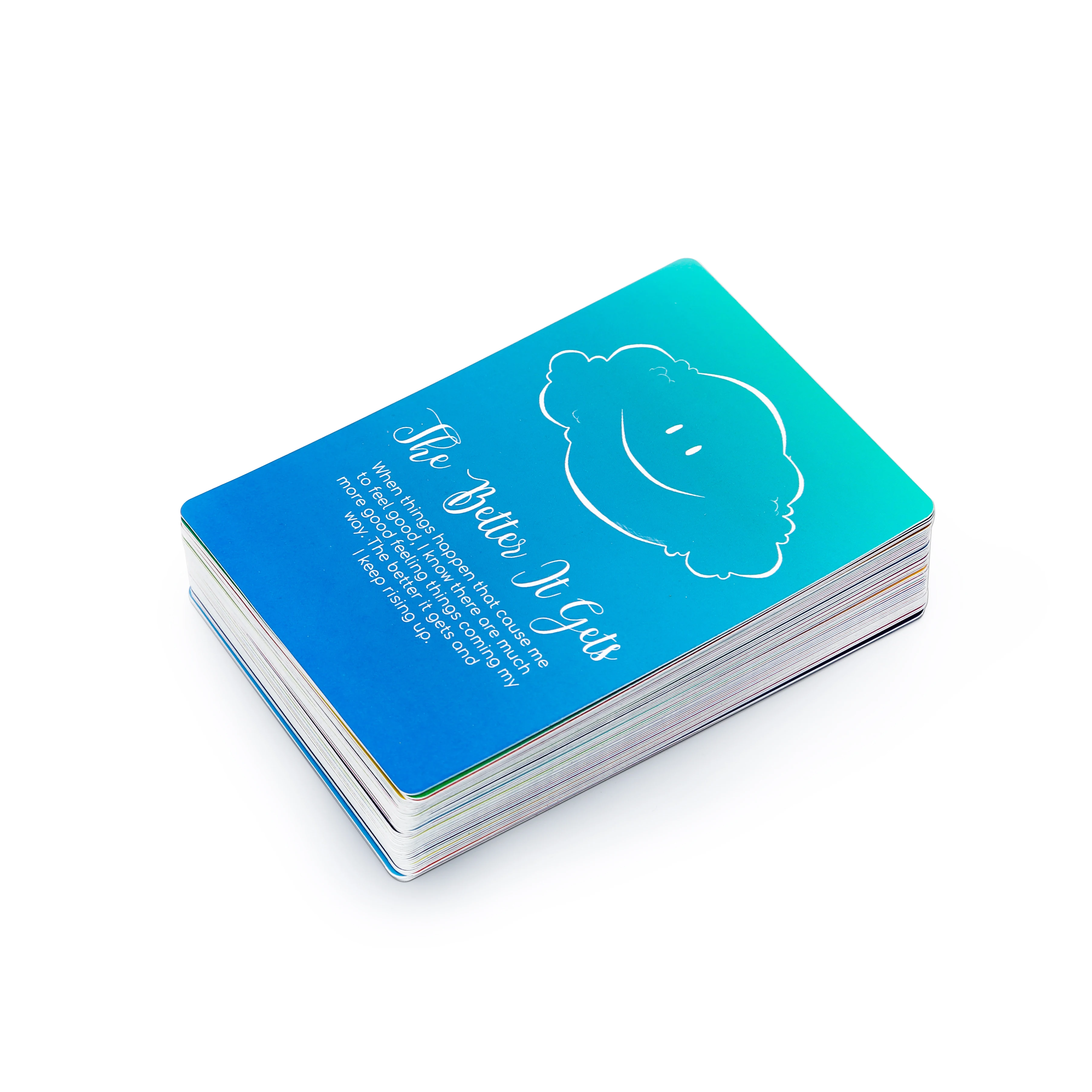 Custom Printed Mental Health Mindfulness Affirmation Card Inspirational Quote Positive Motivational Flash Cards Cognitive Cards