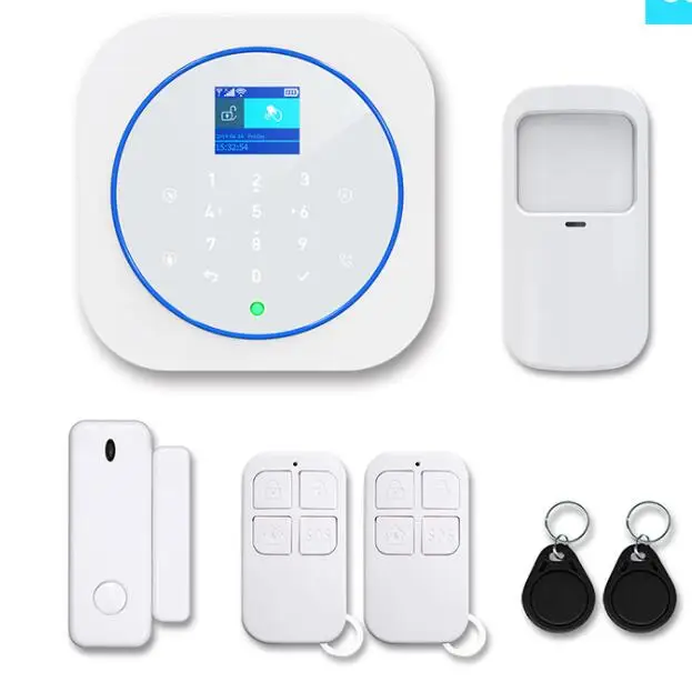  Wi-Fi GSM сигнализация Система Интерком Дистанционное управление Автодозвон TFT дисплей 433 МГц датчики IOS Android приложение Tuya сенсорный