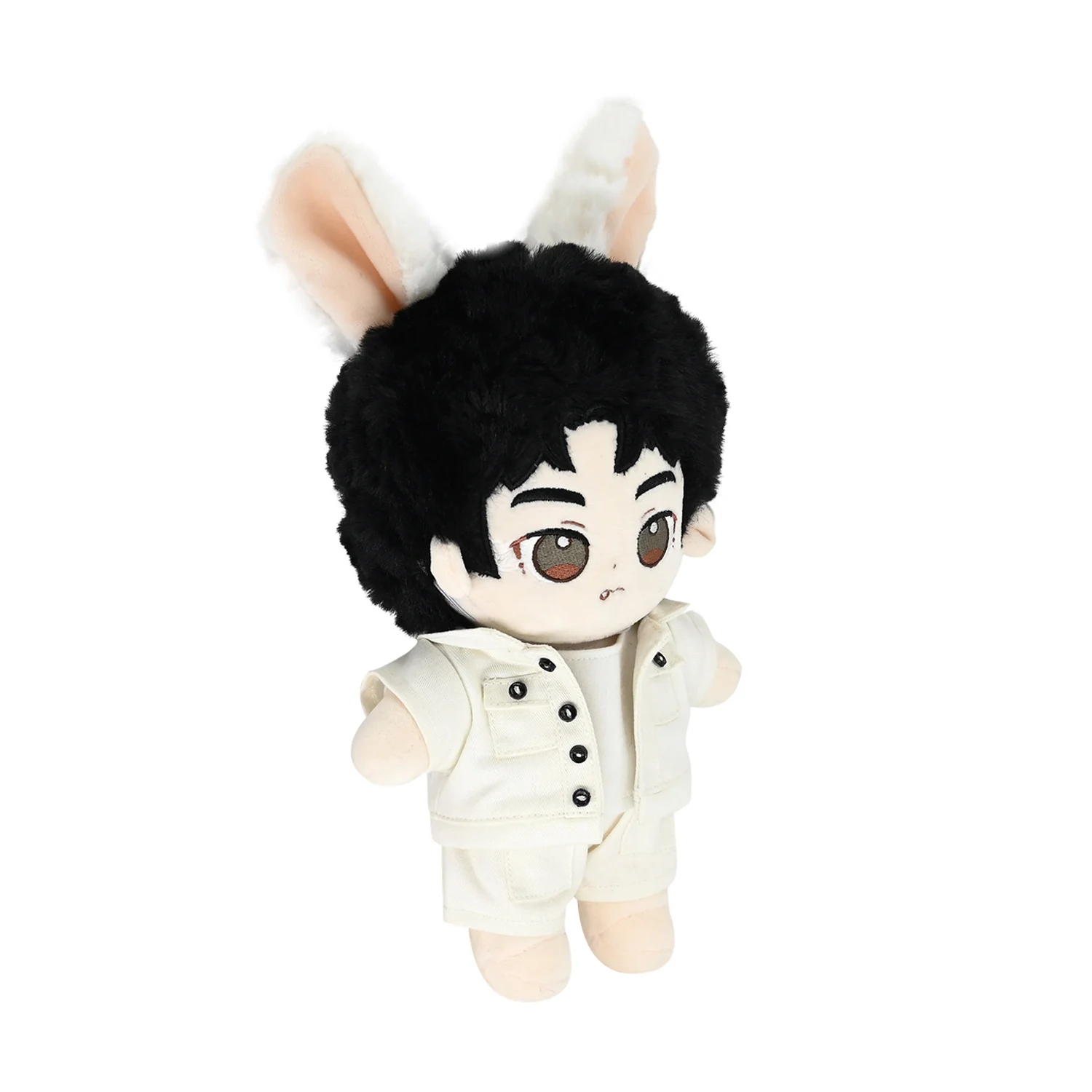 Custom high quality cartoon cute Plush Figure Doll with rabbit ears for mascots and star dolls