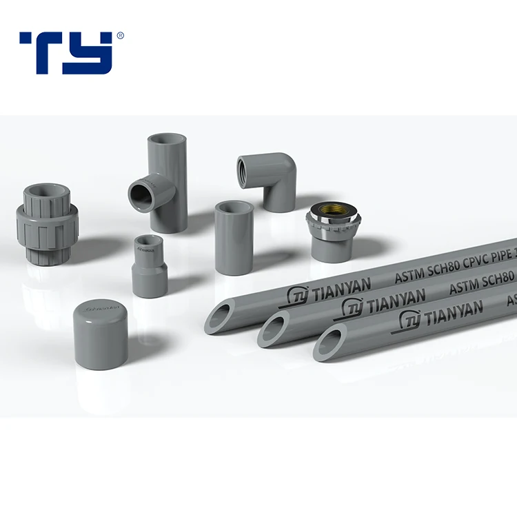 Factory Price Manufacturer Cpvc Pipe Fittings Rubber Joint For Water Supply Sch80 Standard 90Deg Elbow