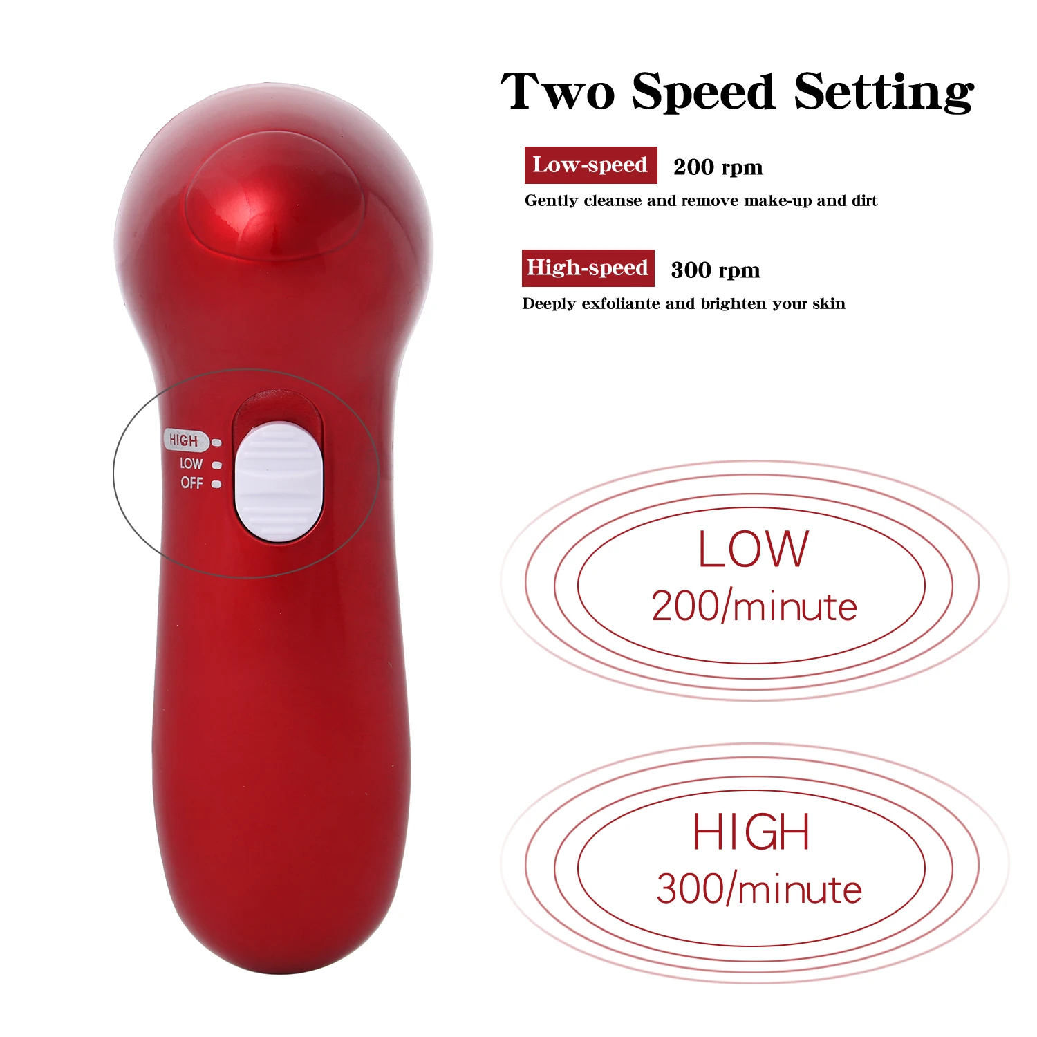 
12 in 1 multifunction sonic mini facial cleansing brush with sponge Rotating head face clean 