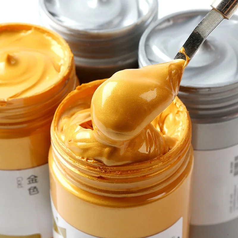 Cheap bulk gold silver artist art 300ml acrylic colour paint set for kids