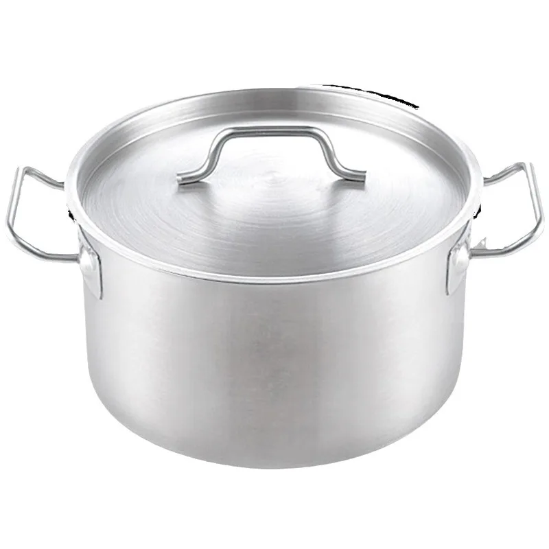 Thickened Double Bottom Commercial Household Large Capacity Binaural Juice Pot with Lid Stainless Steel Soup Pot