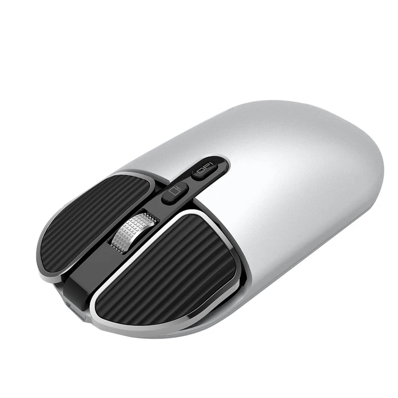 New Design 2.4Ghz Wireless 1600 DPI Pocket 5 Button Mute Mouse BT 5.1 Business Office Charging Mouse