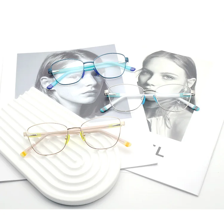 2022 New Arrival Metal Acetate Optical Frames Spring Leg Eyewear Eyeglasses Frames for Men Women