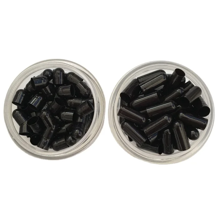 Black color size 00 bovine gelatin empty capsules separated