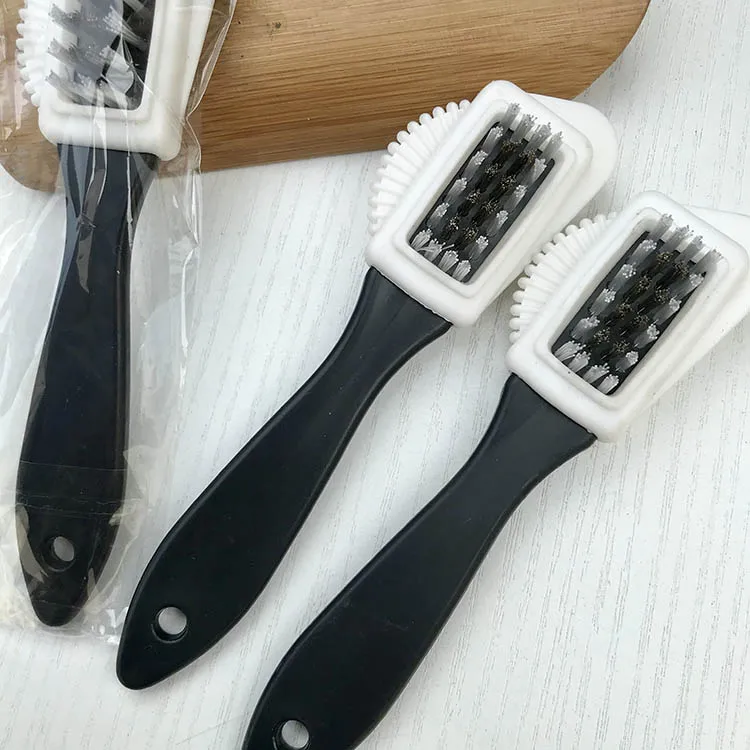 Three-Sided Wire Brush Suede Leather Cleaning Tool for Effective Boot Cleaning and Care Shoe Care Deer Skin Brush