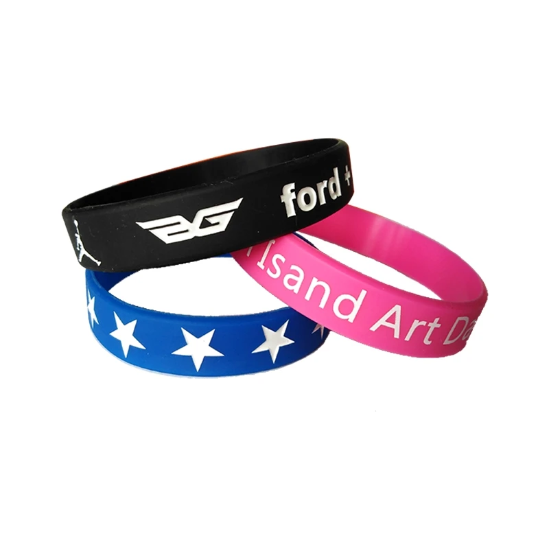 Promotion Custom Wrist Band Friendship Black Silicone Bracelet Sports Glow in Dark Vintage Wristbands for Men and Women Unisex