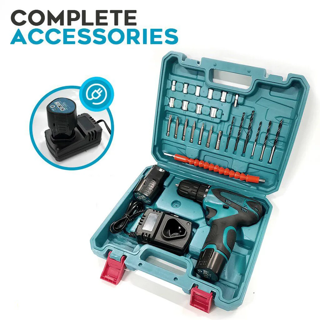 
High quality electric hand drill, cordless drill 12V 1300Ah varied speed power tools 