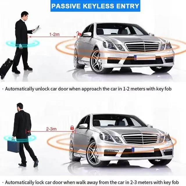 Factory wholesale 12V Universal car Intelligent one-click Start PKE keyless access to Engine Start remote system car alarm