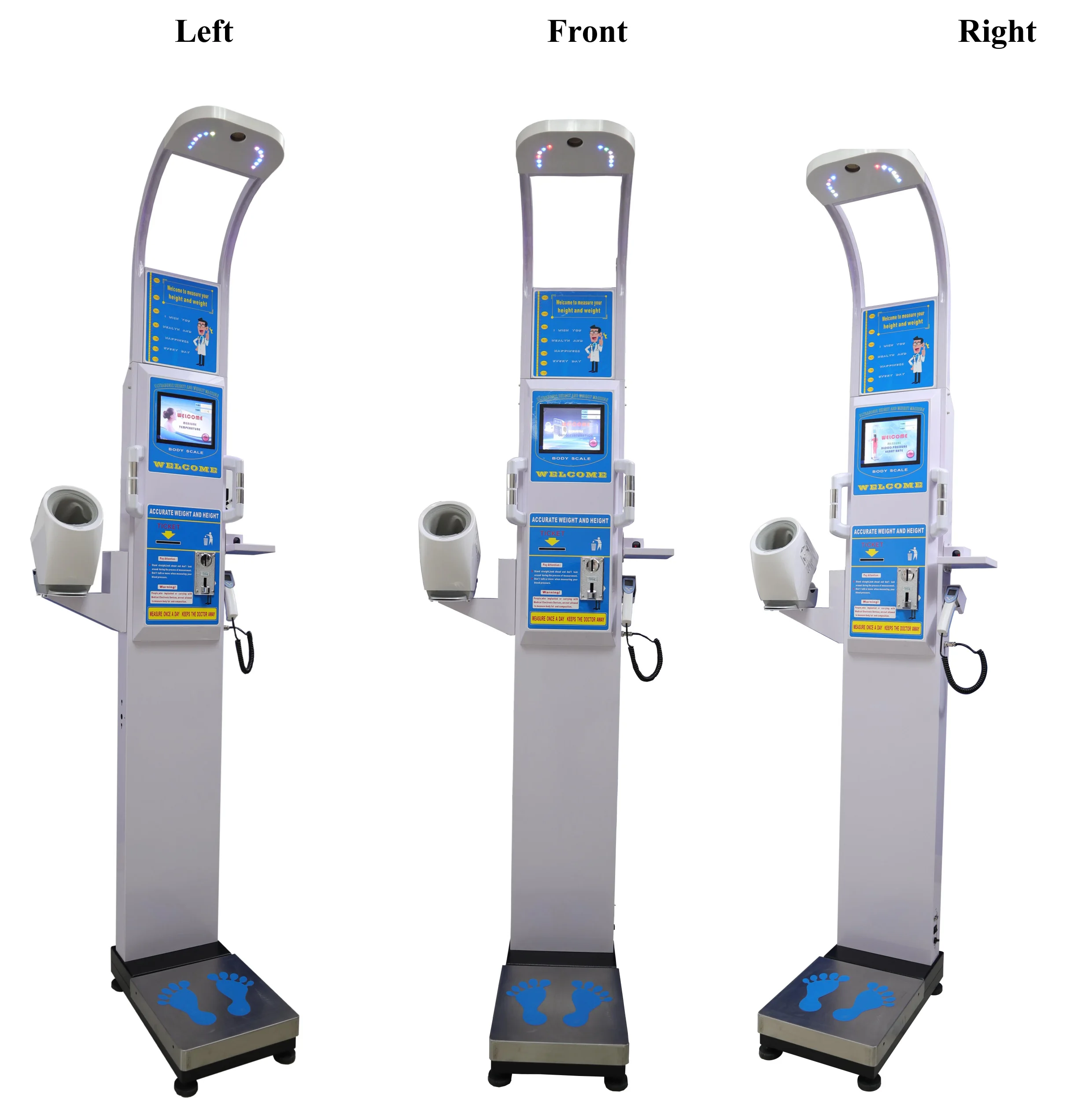 ultrasonic body height weight fat scale machine industry weight scale indicator big screen display