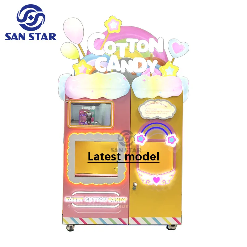 Commercial 12KG Sugar Storage Offers 144 Kinds snow corn cotton candy vending machines